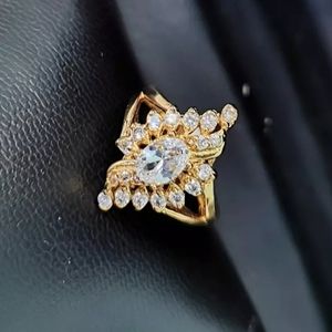Gold Tone Cubic Zirconia Ring